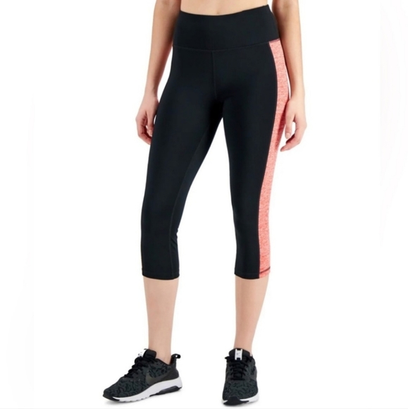 Ideology Women's Essentials Colorblocked Cropped Leggings for Macys NWT - Picture 1 of 9